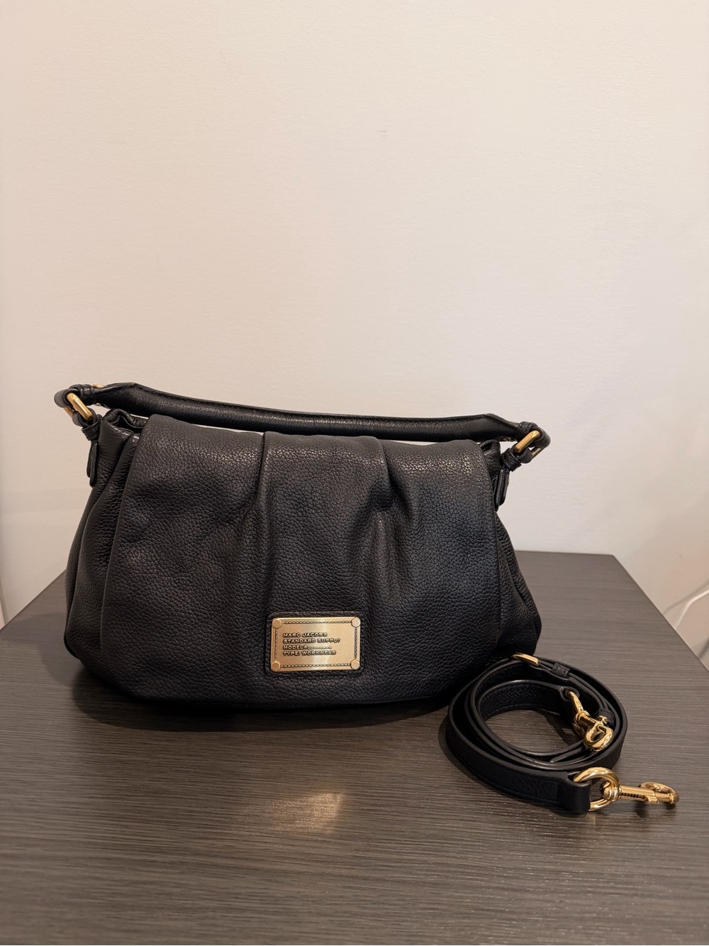 Marc by Marc Jacobs Re Edition Classic Q Lil Ukita Black Pebbled Leather